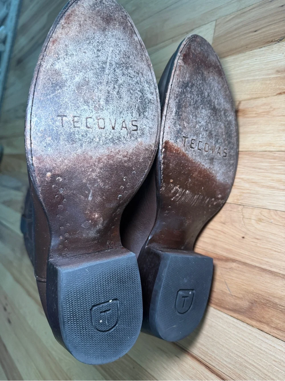 Tecovas The Cartwright Cowhide Cowboy Boots Iced Tea - Picture 8 of 13